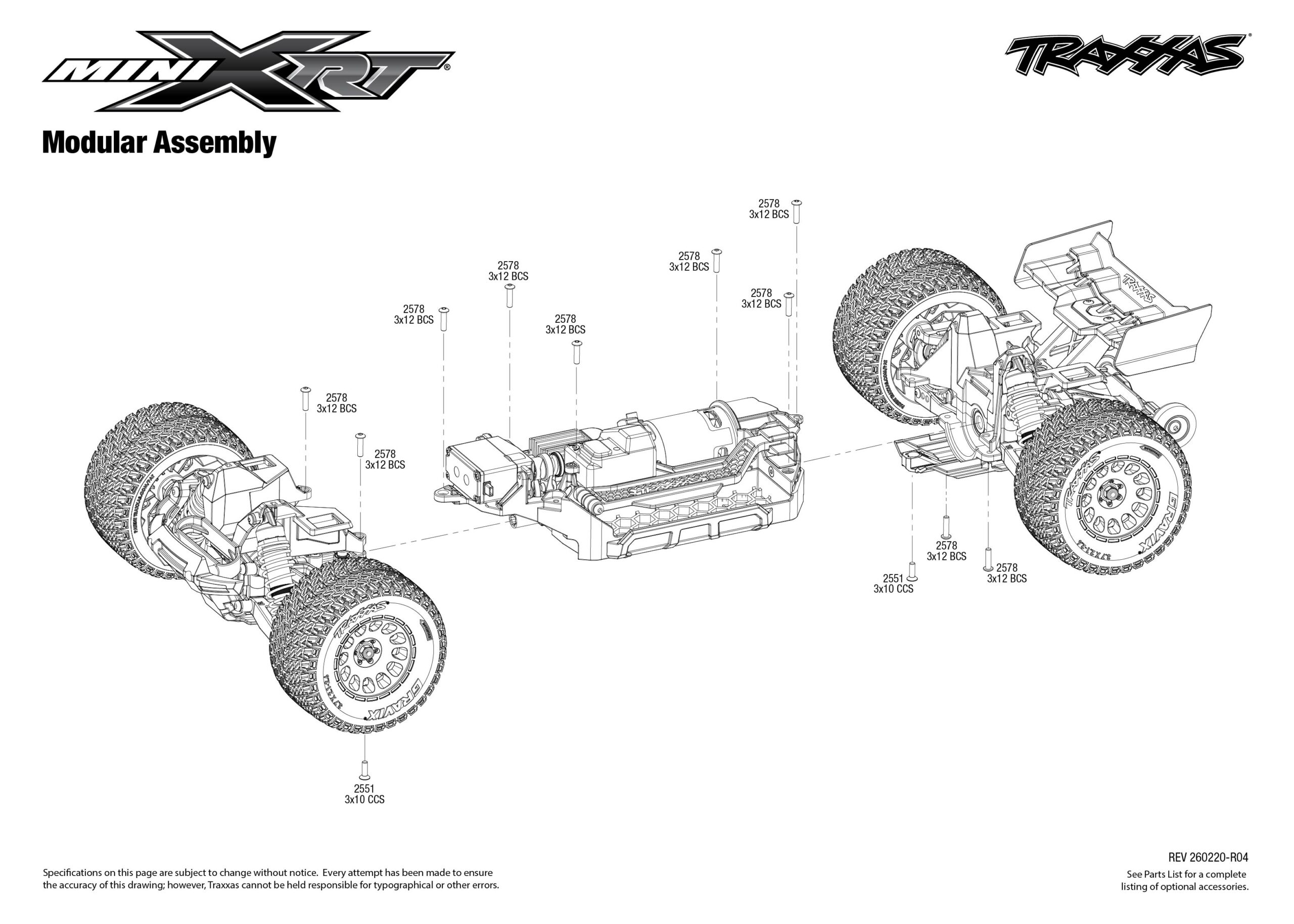 Mini XRT (108076-1) Modular Assembly Exploded View
