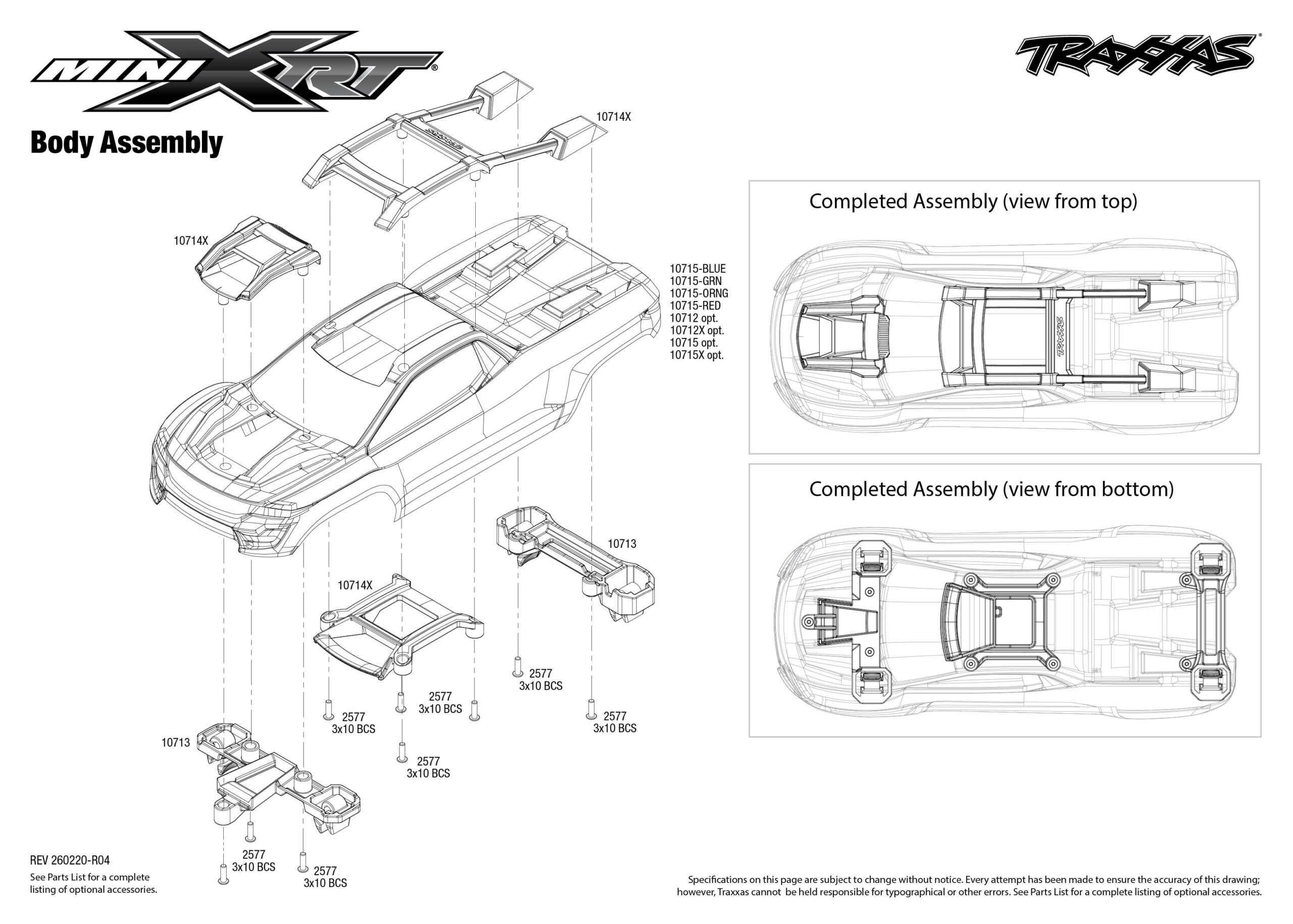 Mini XRT (108076-1) Body Assembly