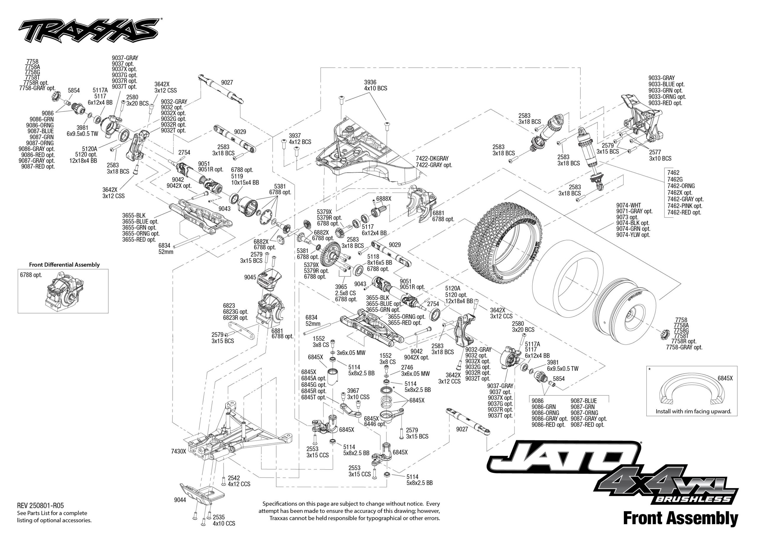 Jato® 4X4 VXL (90386-4) Front Assembly Exploded View