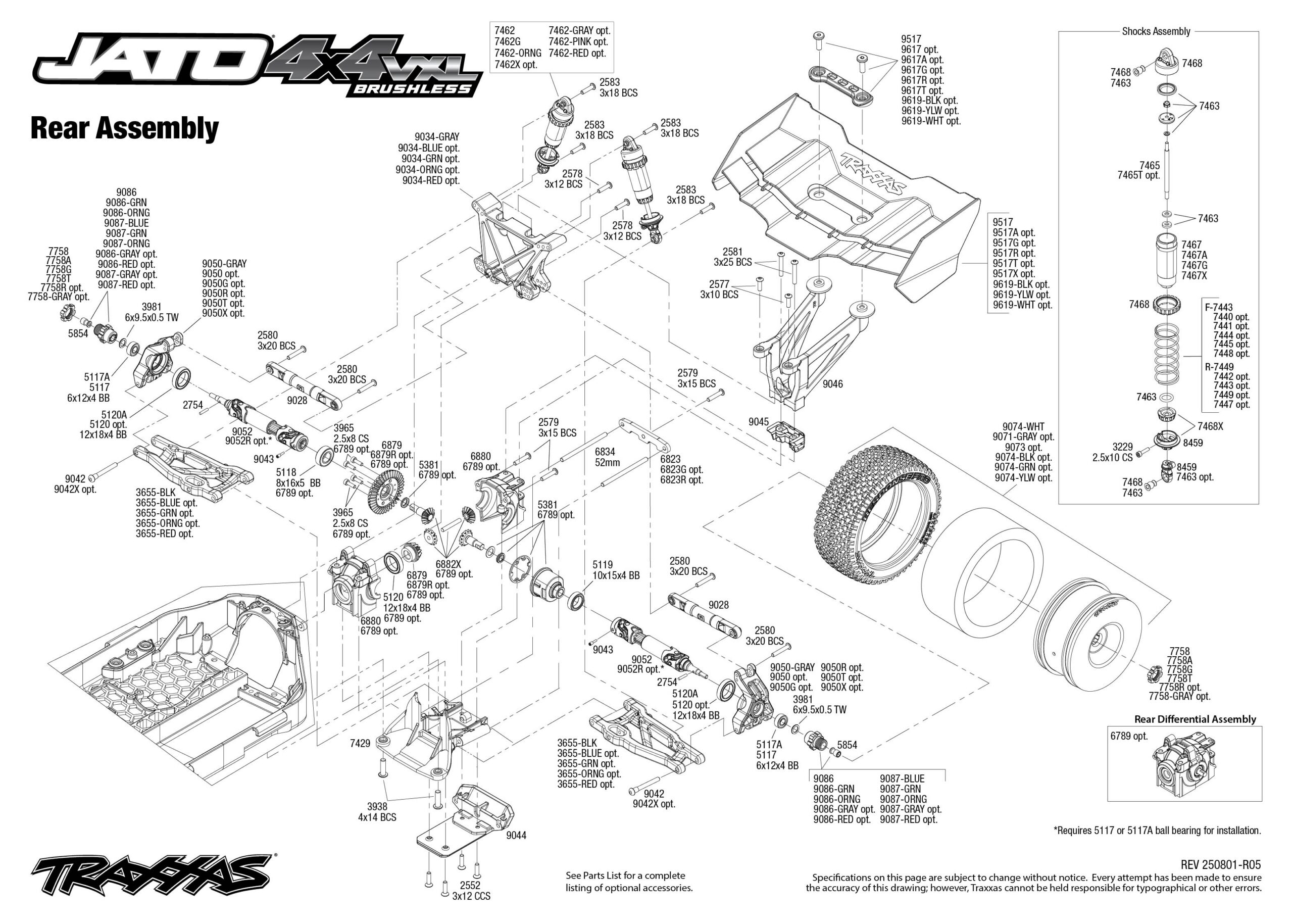 Jato® 4X4 VXL (90386-4) Rear Assembly Exploded View
