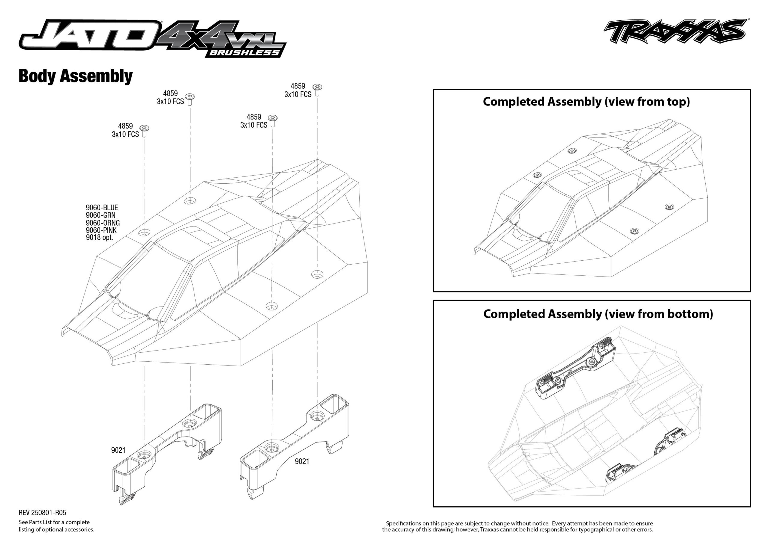 Jato® 4X4 VXL (90386-4) Body Assembly Exploded View