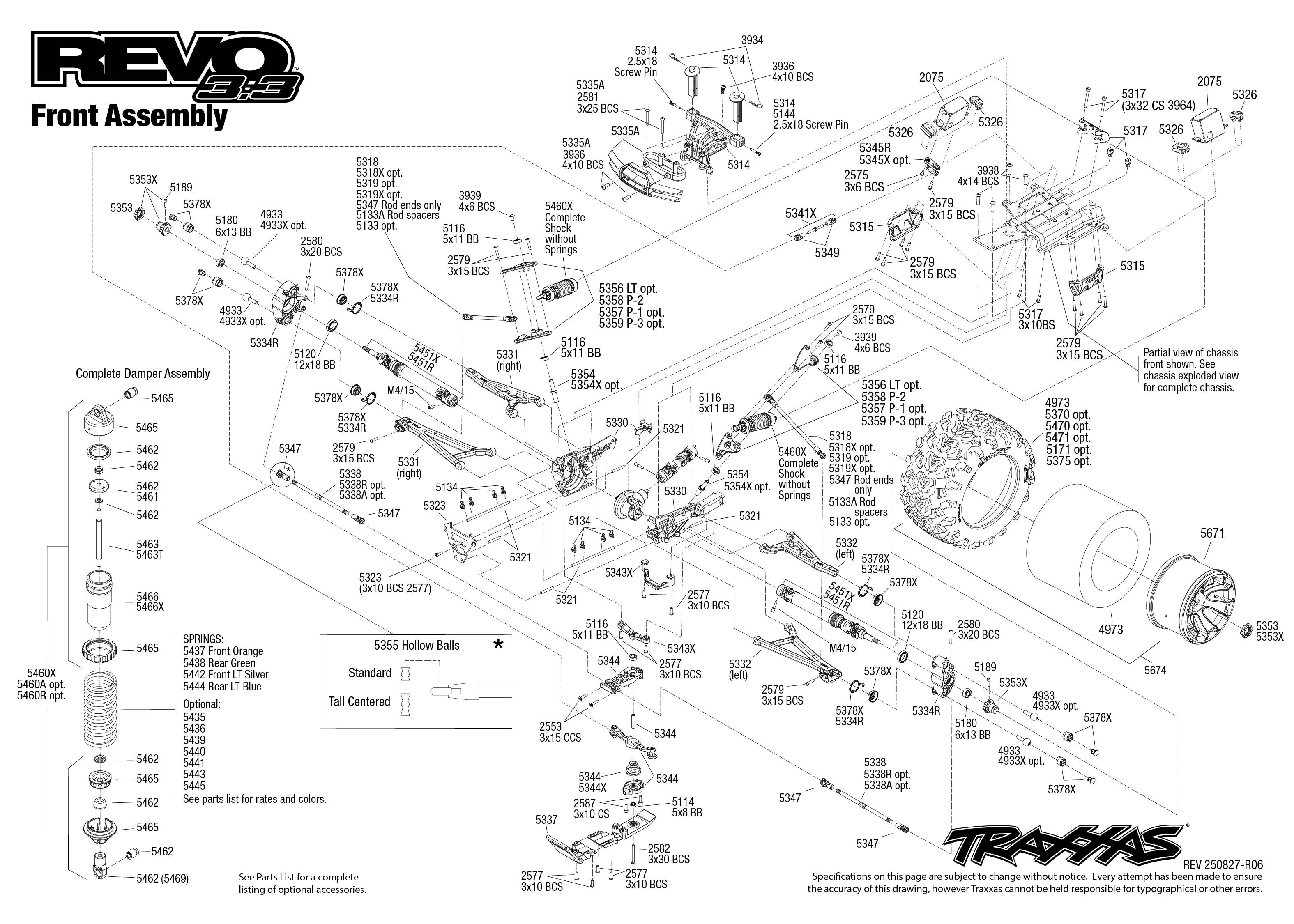 Revo 3.3 (53097-3) Front Assembly Exploded View