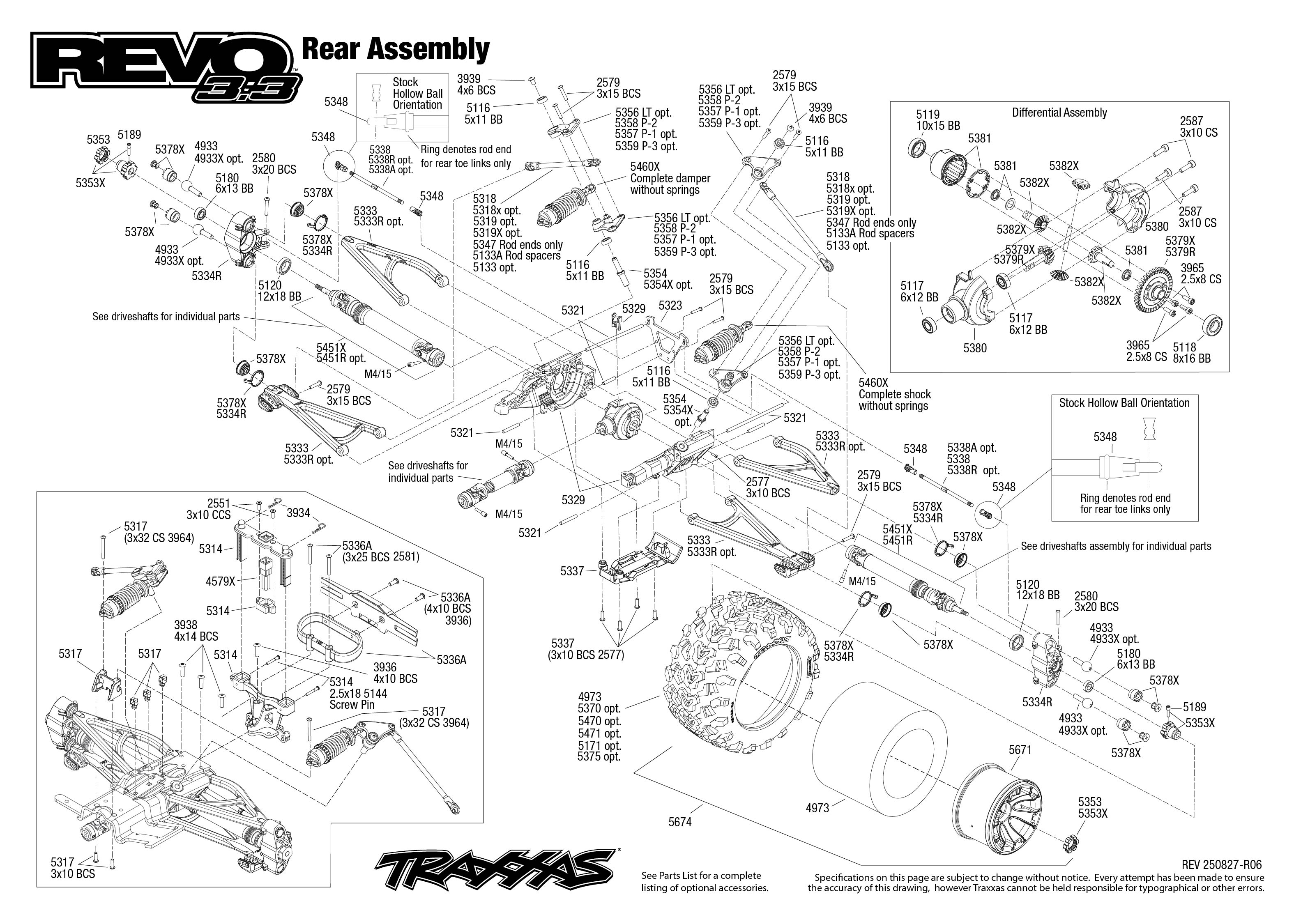 Revo 3.3 (53097-3) Rear Assembly Exploded View