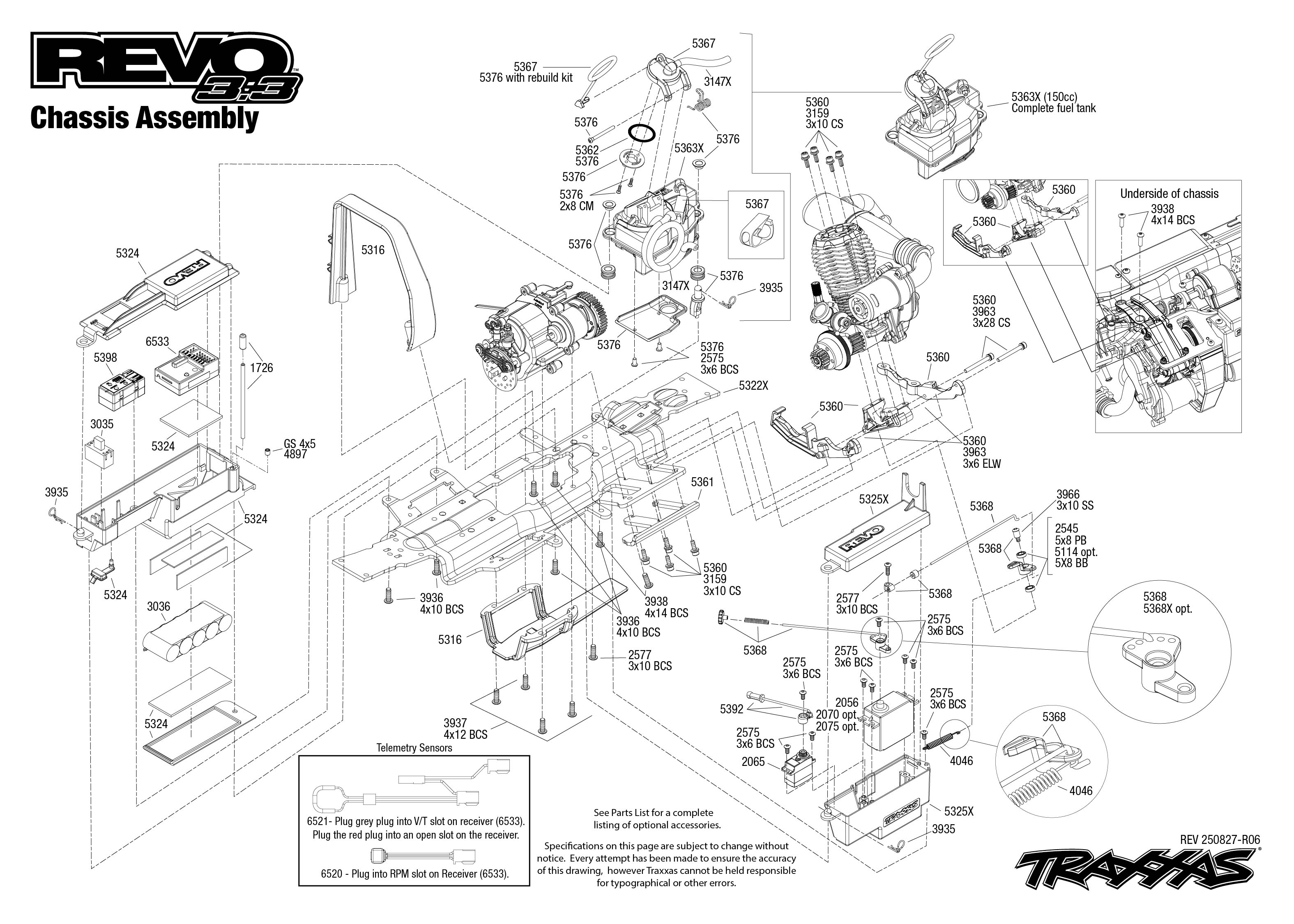 Revo 3.3 (53097-3) Chassis Assembly Exploded View