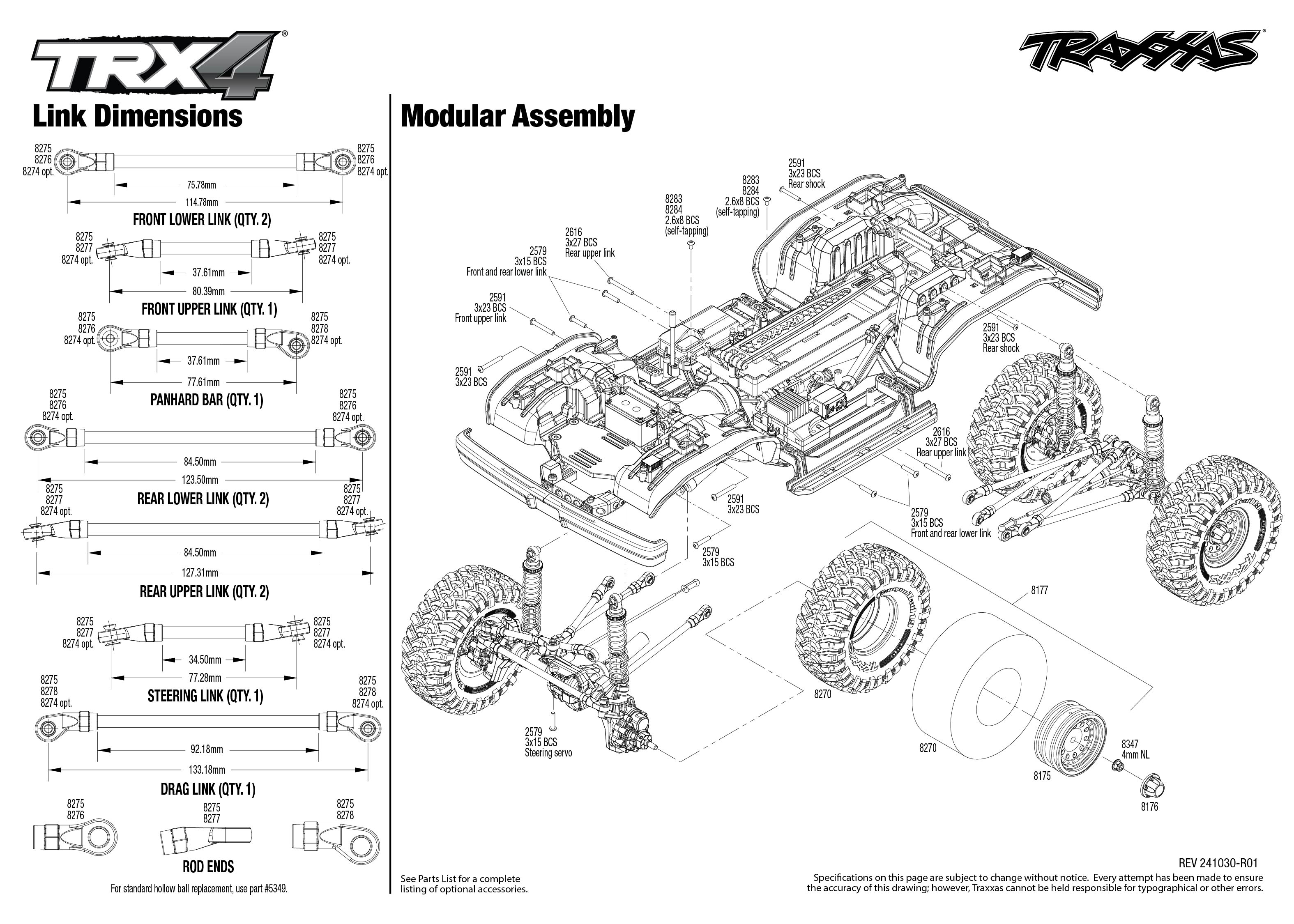 TRX-4 1979 Ford Bronco (82246-4) Modular Assembly Exploded View