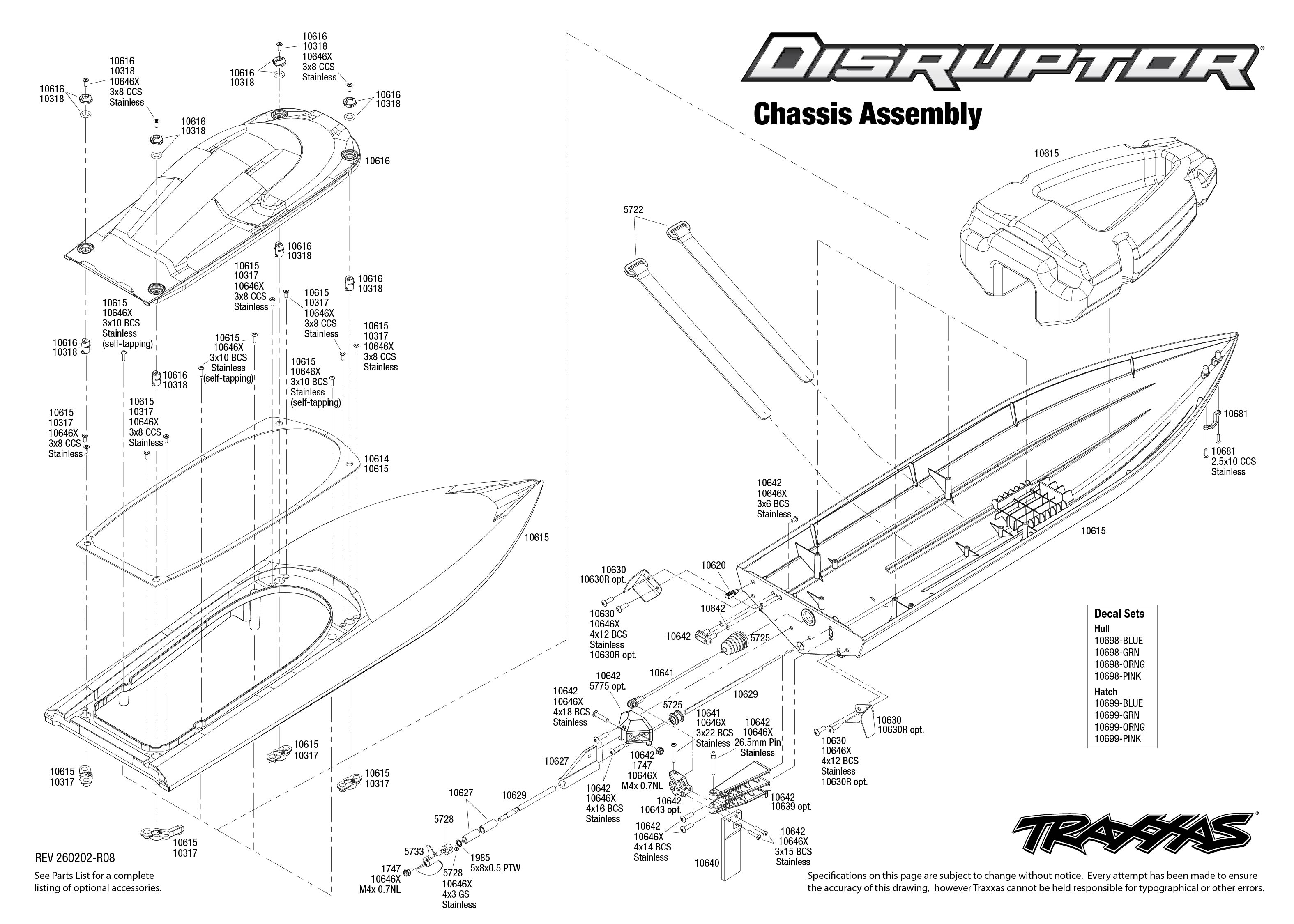 Disruptor (106064-4) Chassis Assembly Exploded View