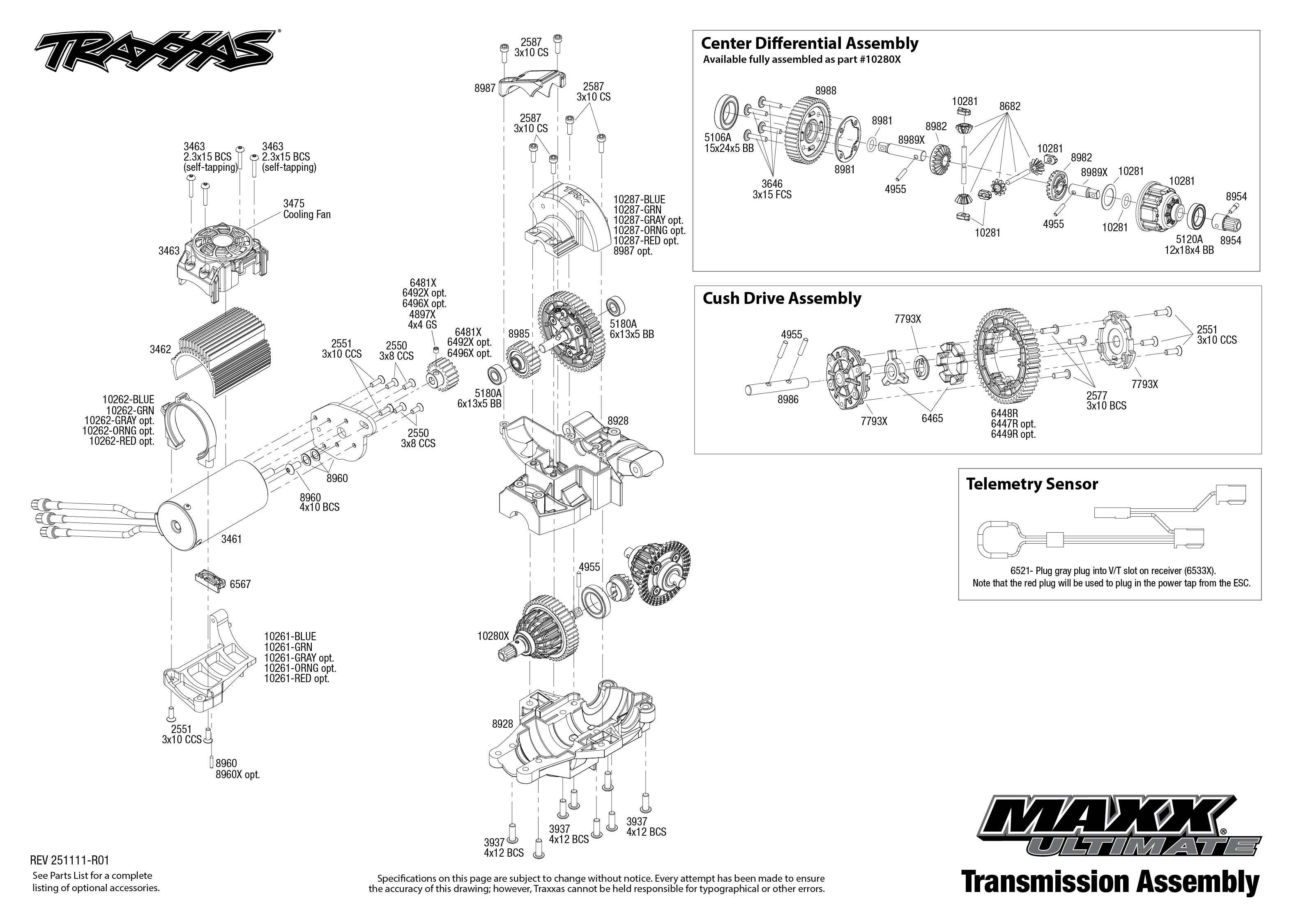 Maxx Ultimate (89087-4) Transmission Assembly Exploded View